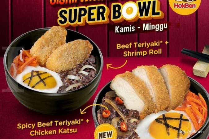 Promo Weekend Hokben 6-9 Januari 2022, Paket Super Bowl Spicy Rp 35.000