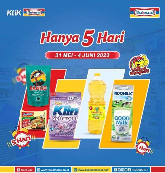 Katalog Promo Indomaret Hanya 5 Hari Periode 31 Mei-4 Juni 2023