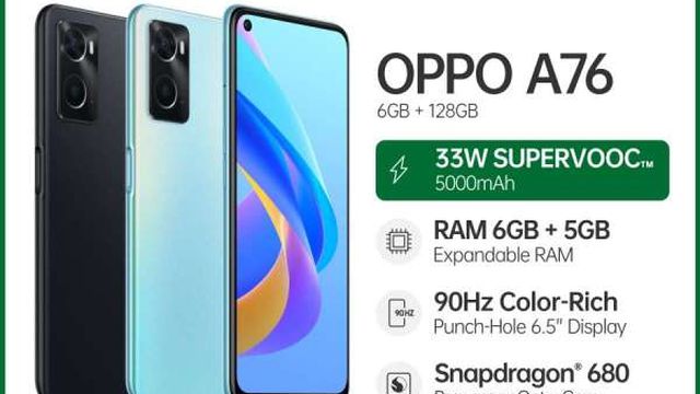 oppo a76 ram 11 128