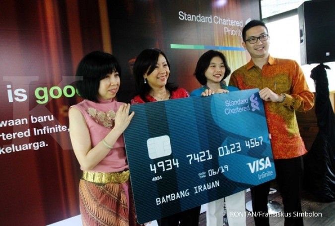 Transkasi kartu kredit Stanchart ditarget naik 10%