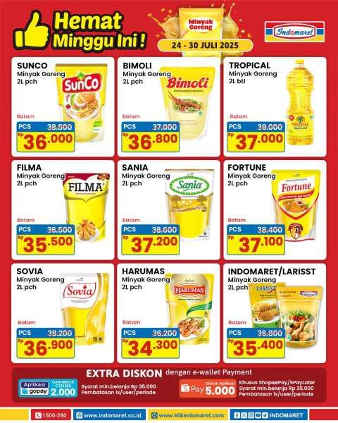 Promo Minyak Goreng di Indomaret 24-30 Juli 2025