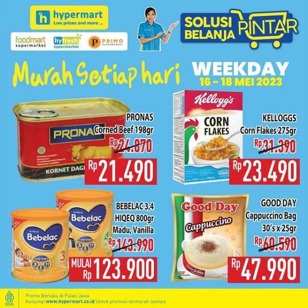 Promo Hypermart Hyper Diskon Weekday Periode 16-18 Mei 2023