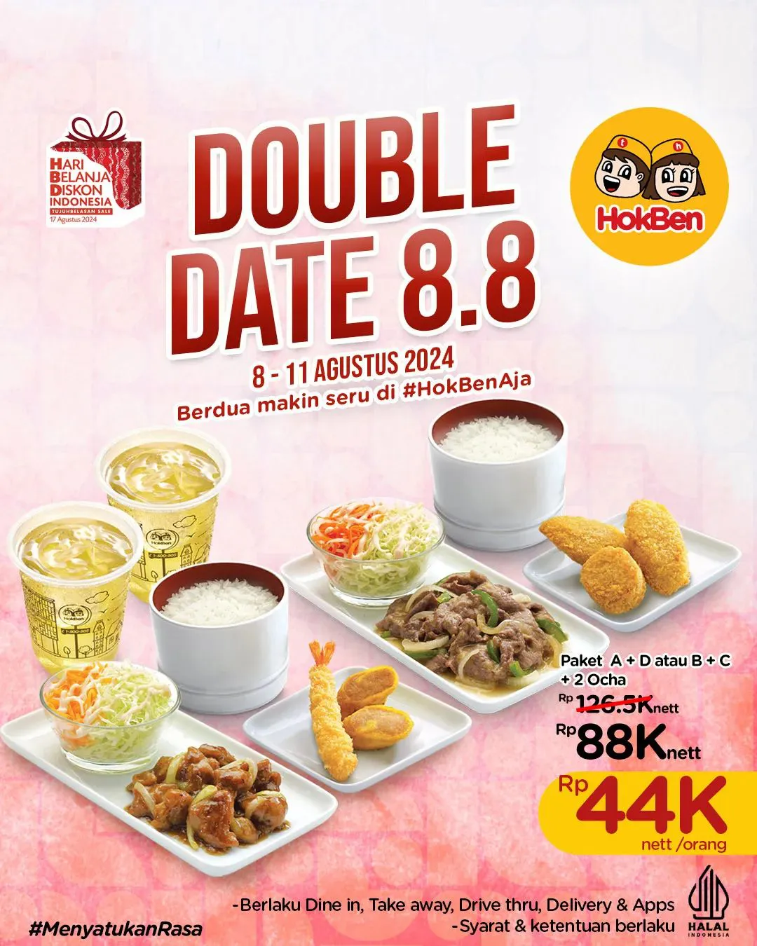 Promo 8.8 d HokBen 8-11 Agustus 2024
