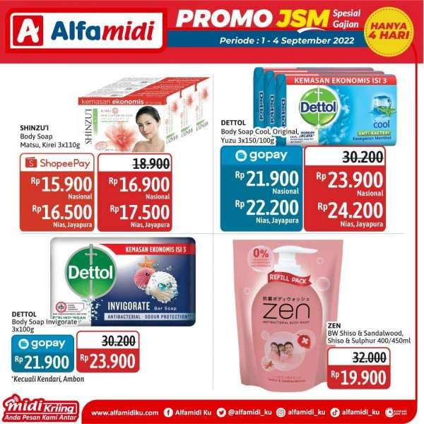 Promo JSM Alfamidi s/d 4 September 2022, Nikmati Potongan Harga Spesial Gajian