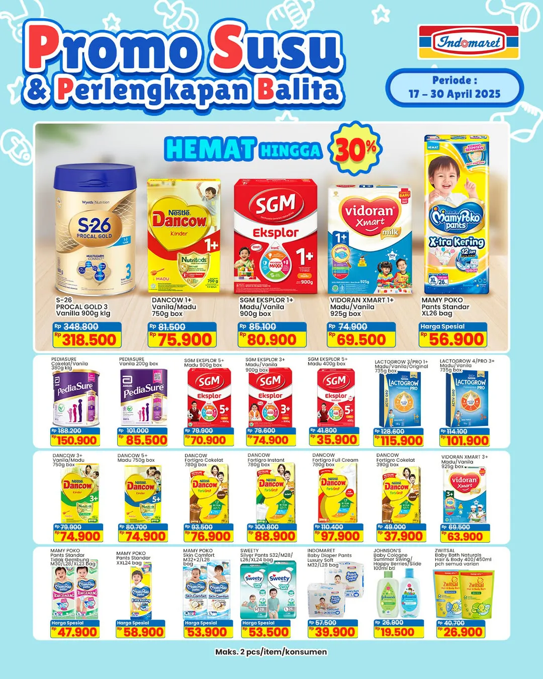 Promo Susu Indomaret Periode 17-30 April 2025