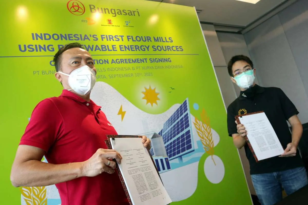 Bungasari produsen terigu pertama Indonesia gunakan sumber energi terbarukan 