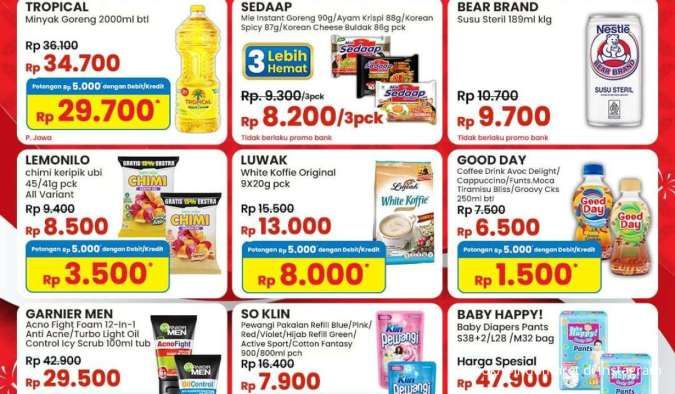 Promo Indomaret Weekend Agustus, Mie Sedaap Beli 3 Lebih Hemat dan Promo Bear Brand