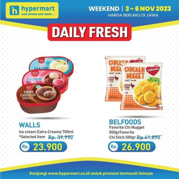 Katalog Promo JSM Hypermart Terbaru 3-6 November 2023, Promo Daily Fresh Akhir Pekan