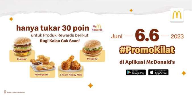 Promo Kilat 6.6 McD 2023, Tukar Poin Dapat Gratis Ayam, Big Mac, hingga McNuggets