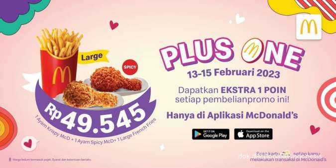 Promo Valentine McD 13-15 Februari 2023, Ajak Plus One Dapat Ayam-McFlurry Hemat