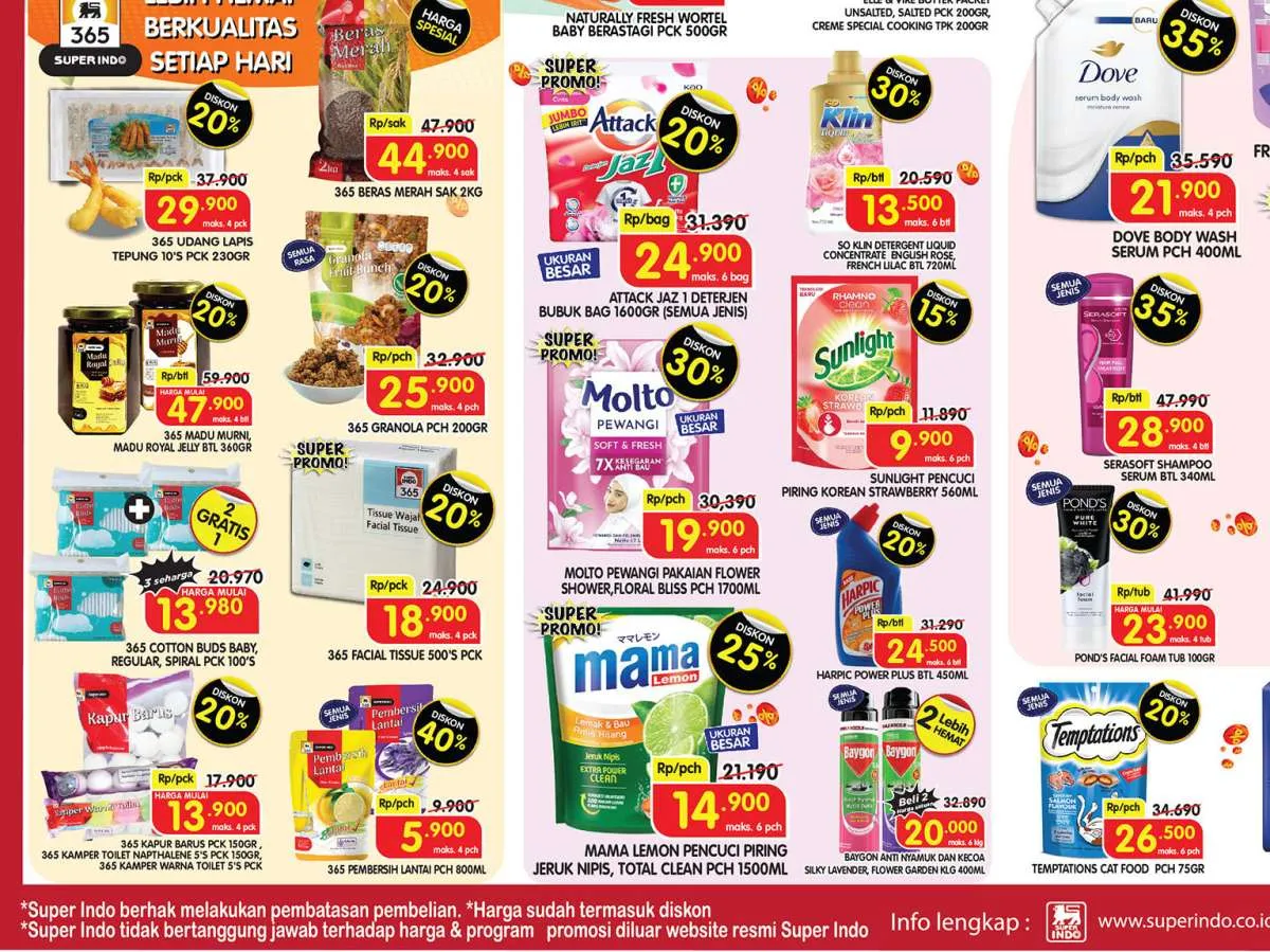 Promo Superindo Weekday Terbaru Juni 2025, Deterjen Attack Diskon 30% di Pekan Ini