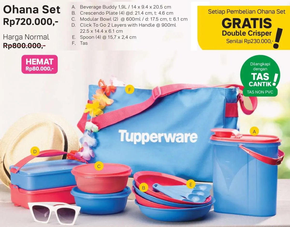 Katalog promo Tupperware Maret 2021, ada potongan harga untuk pembelian set produk