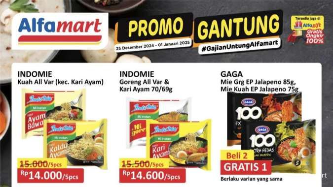 Promo Alfamart Gantung sampai 1 Januari 2025, Pop Mie-Mie Gaga Beli 2 Lebih Hemat