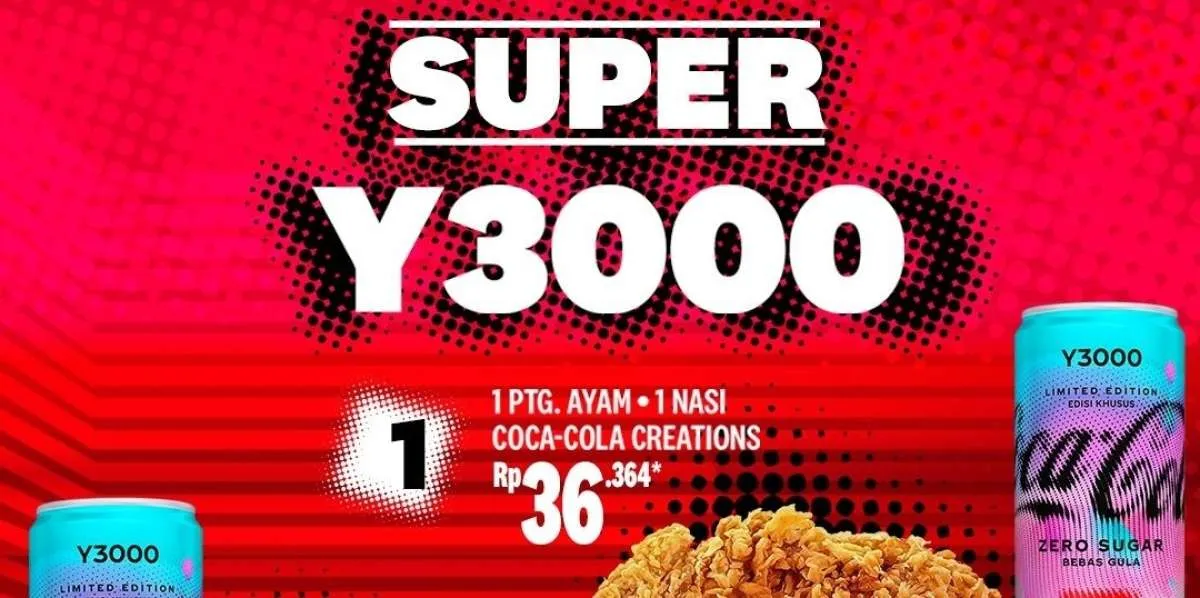 Promo KFC Super Y3000 Rp 36.000 Mulai 20 November 2023, Sensasi Coca-Cola Creations