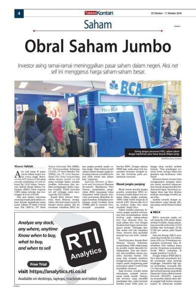 Tabloid KONTAN Edisi 5 Oktober 2020