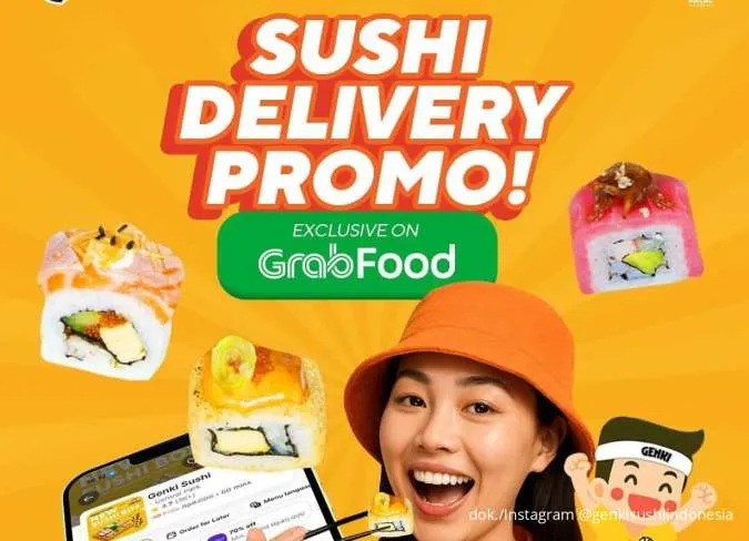 Yuk, Serbu Sushi Delivery Promo dari Genki Sushi Diskon Rp 35.000 Via GrabFood