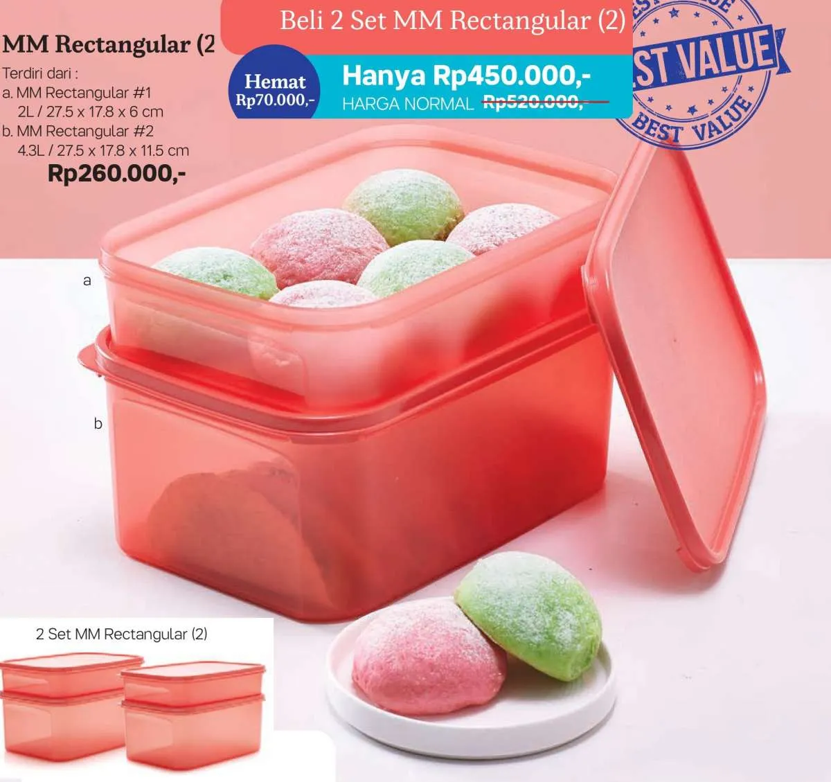 Harga murah Launch Keeper, Chopstick, Tumbler dll di promo Tupperware Februari