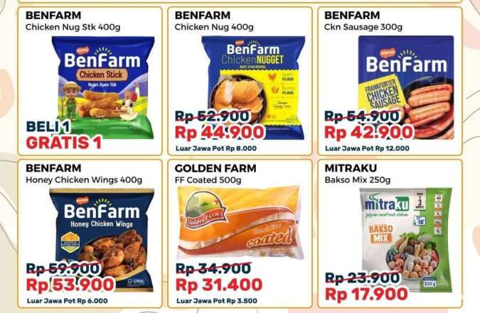 Promo Alfamart Frozen Food Fair 1-15 Oktober 2025, Beli 1 Gratis 1 Nugget Benfarm