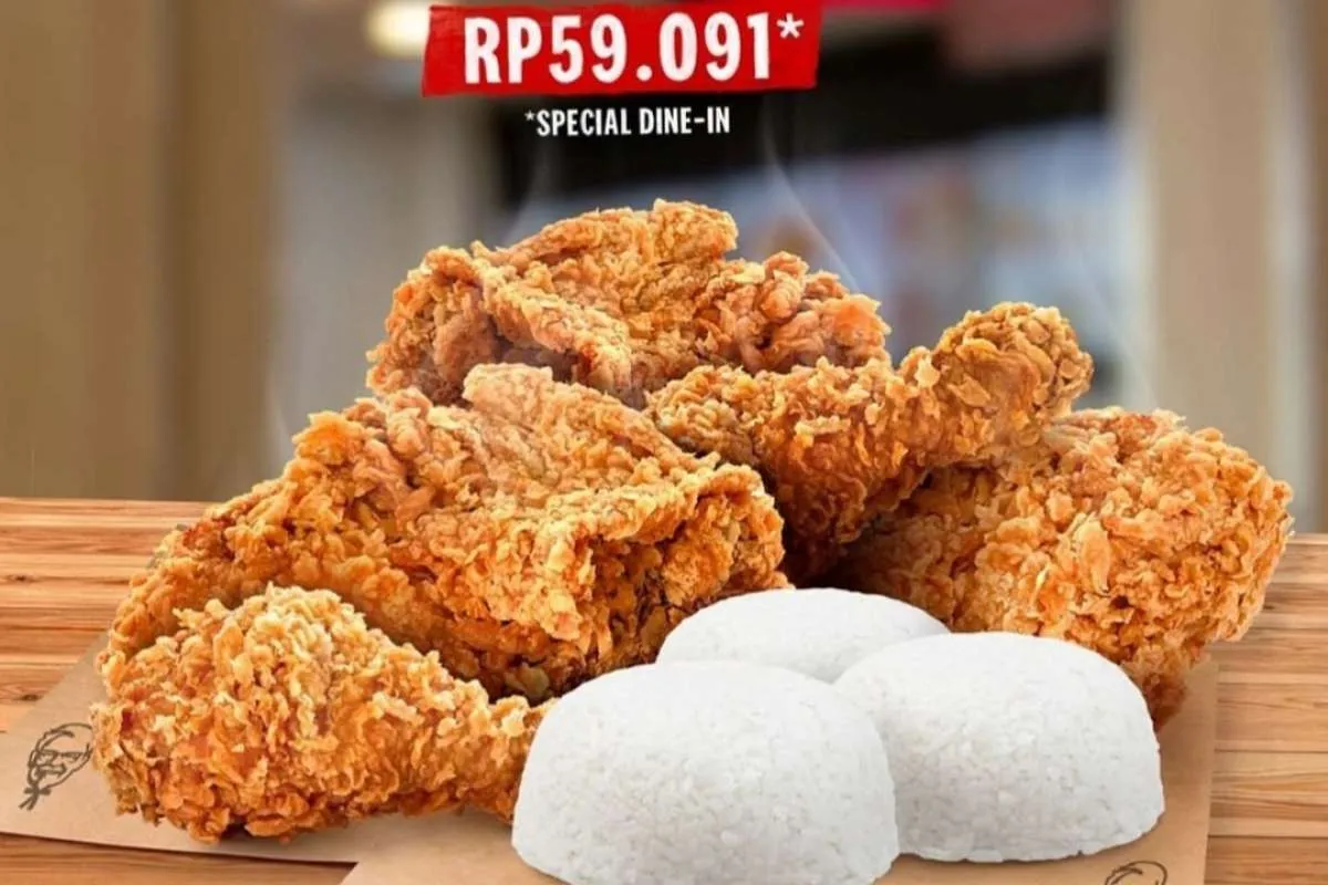 Promo KFC 4 Januari 2022, Bahagia Tiap Selasa Beli 5 Ayam dan 3 Nasi Rp 59.091