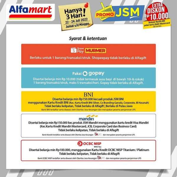 Promo JSM Alfamart  Terbaru 22-24 Juli 2022