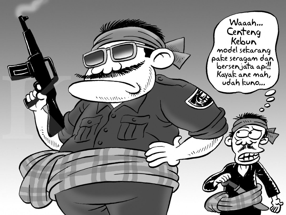 Aparat Merangkap Jadi Centeng Kebun