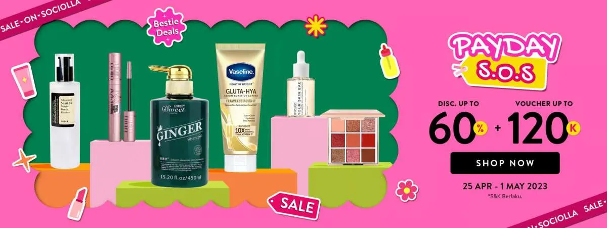 Promo Sociolla Payday 25 April-1 Mei 2023, Ada Diskon 60% untuk Belanja Skincare