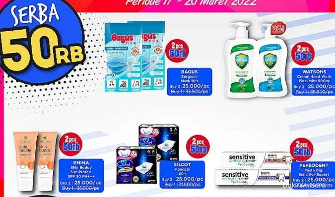 Promo Watsons Weekend Special Periode 17-20 Maret 2022