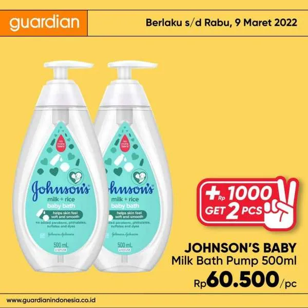 Promo Guardian +1000 Get 2 Pcs Periode 3-9 Maret 2022