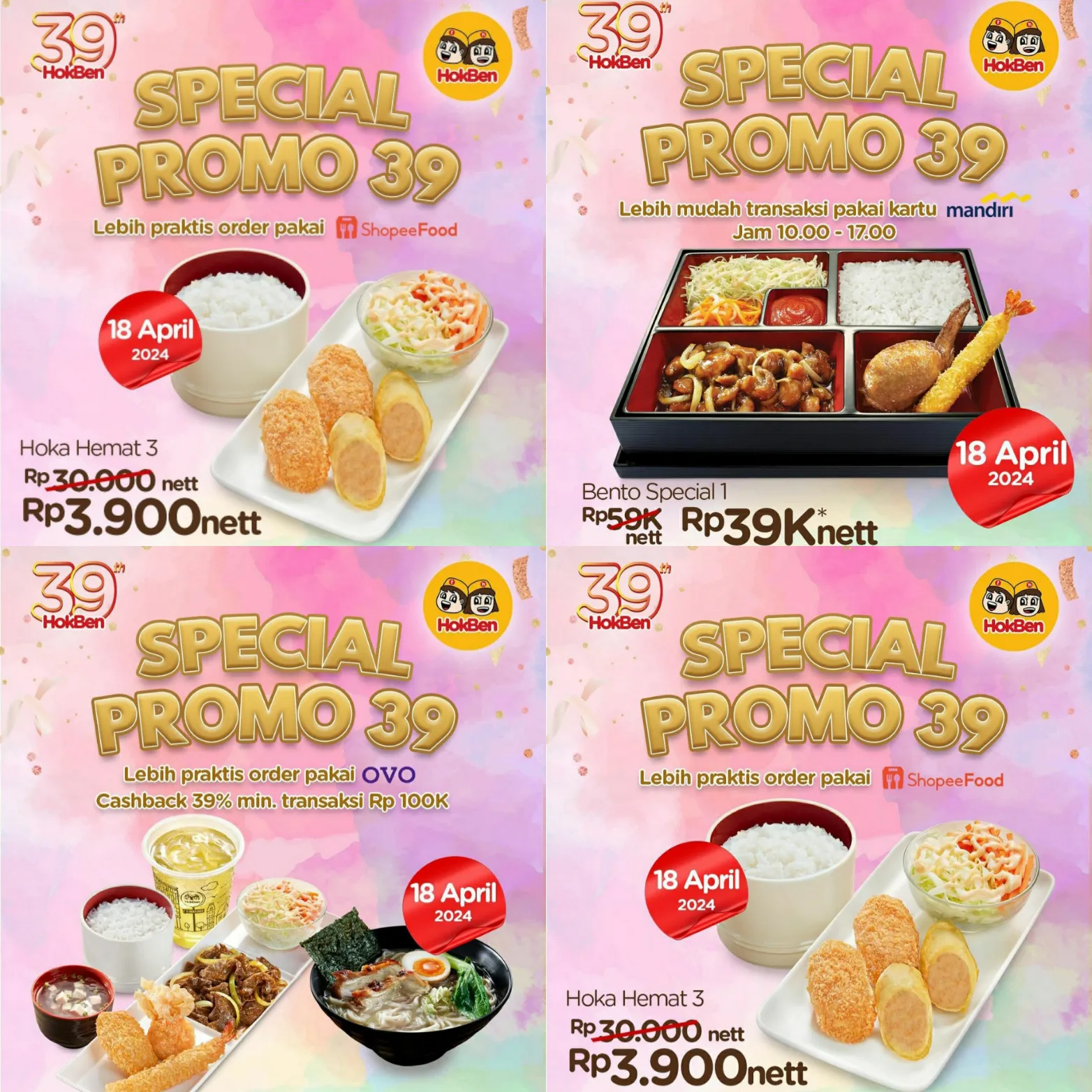 4 Promo HUT Hokben ke 39 edisi 18 April 2024