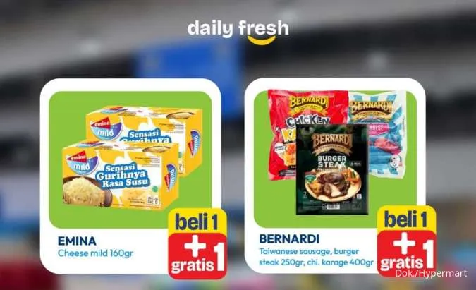 Promo JSM Hypermart Periode 21-24 November 2025, Beli 1 Gratis 1 Keju-Frozen Food