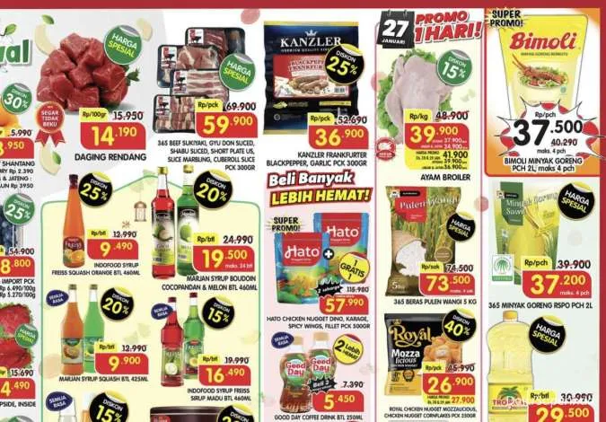 Promo Superindo Hari Ini 26-29 Januari 2026, Jambu Crystal-Bawang Merah Harga Spesial