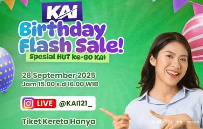 Cek Daftar KA dan Cara Beli Flash Sale Tiket Kereta Rp 80 Ribu, Mulai 24-28 September
