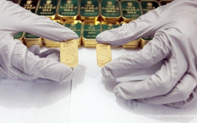 Pasar Asia sepi, harga emas cenderung stagnan 