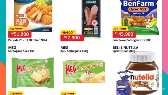 Promo JSM Alfamart 25-27 Oktober 2024, Beli 1 Nutella Gratis 1 Sari Roti