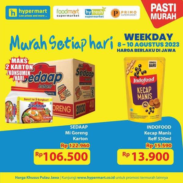 Katalog Promo Hypermart Weekday Terbaru 8-10 Agustus 2023