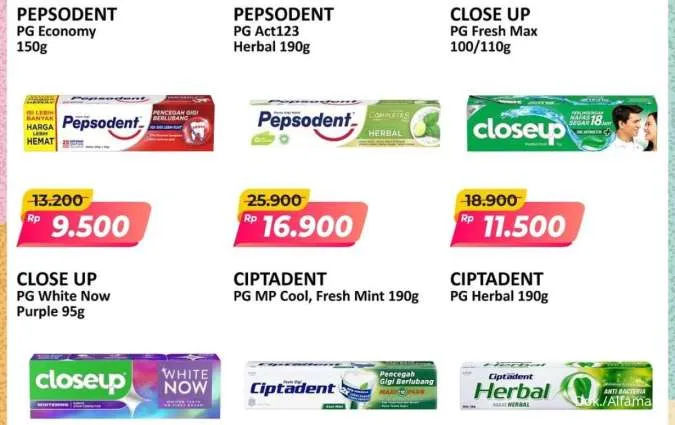 Promo JSM Alfamart 29 Agustus-1 September 2025, Pepsodent Mulai Rp 9.500