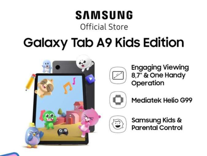 Samsung Galaxy Tab A9 Kids Edition: Lebih Murah dan Lebih Mudah untuk Anak