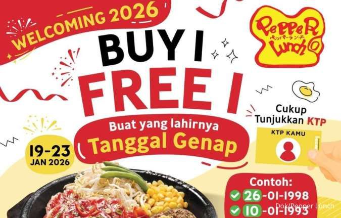 Promo Pepper Lunch Ultah Tanggal Genap, Buy 1 Get 1 Sampai 23 Januari!
