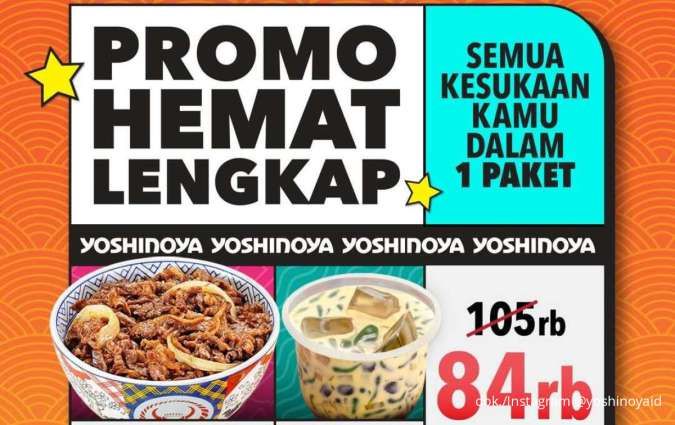 Promo Hemat Lengkap Yoshinoya Melalui TikTok, 1 Paket 3 Menu Cuma Rp 80.000-an