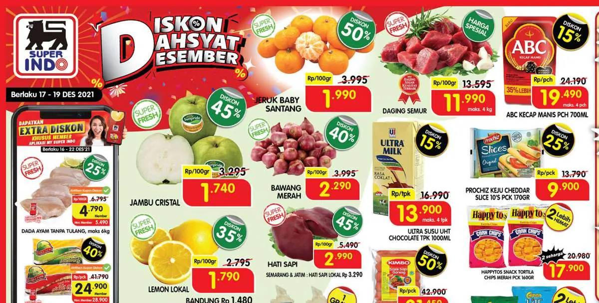 Promo JSM Superindo Terbaru Berlaku 17-19 Desember 2021, Banyak Diskon Besar!