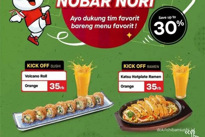 Promo Ichiban Sushi 12.12 Hadirkan Paket Beli 1 Gratis 1 Sushi dan Diskon hingga 30%