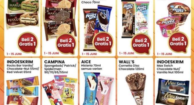 Promo Ice Cream Indomaret Juni 2024, Cornetto Beli 2 Lebih Hemat Sampai Akhir Bulan