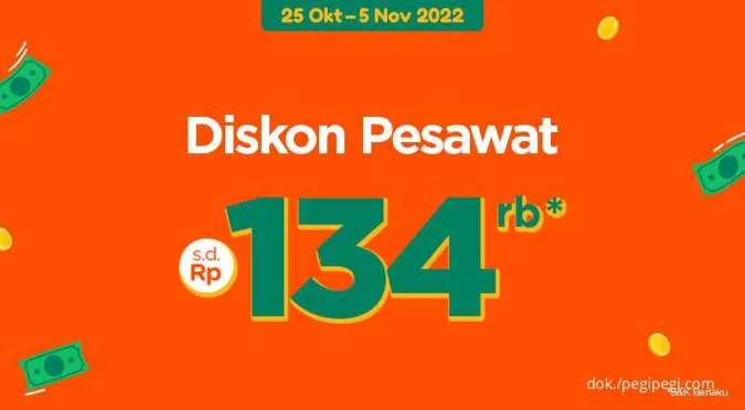 Manfaatkan Promo PegiPegi Gajian hingga 5 November, Diskon Tiket Pesawat Rp 134.000