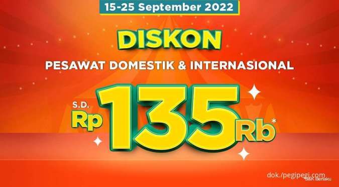 Promo Pegivaganza PegiPegi, Diskon Pesawat Domestik & Internasional Rp135.000