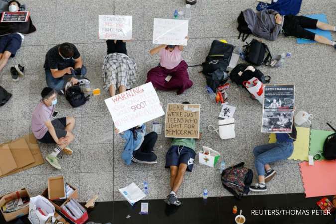  Rabu pagi, unjuk rasa Hong Kong terfokus di tiga stasiun MRT 