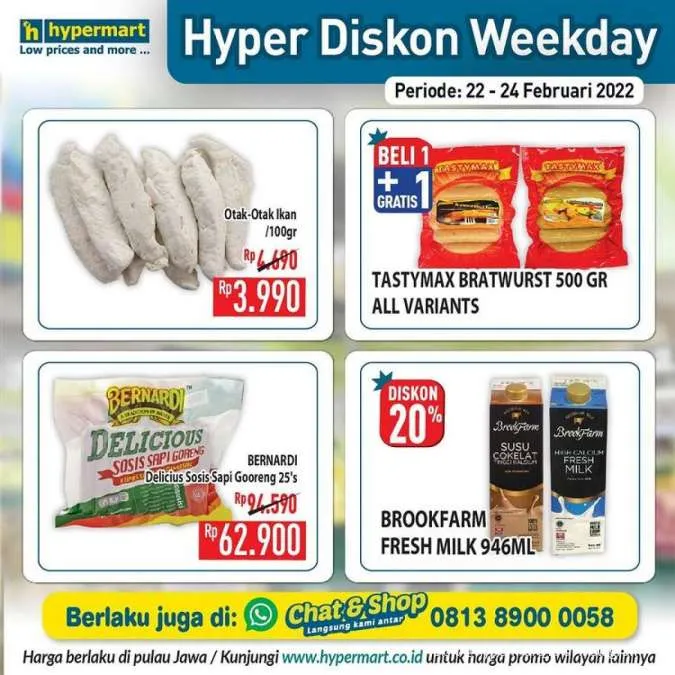 Promo Hypermart Hyper Diskon Weekday 22-24 Februari 2022