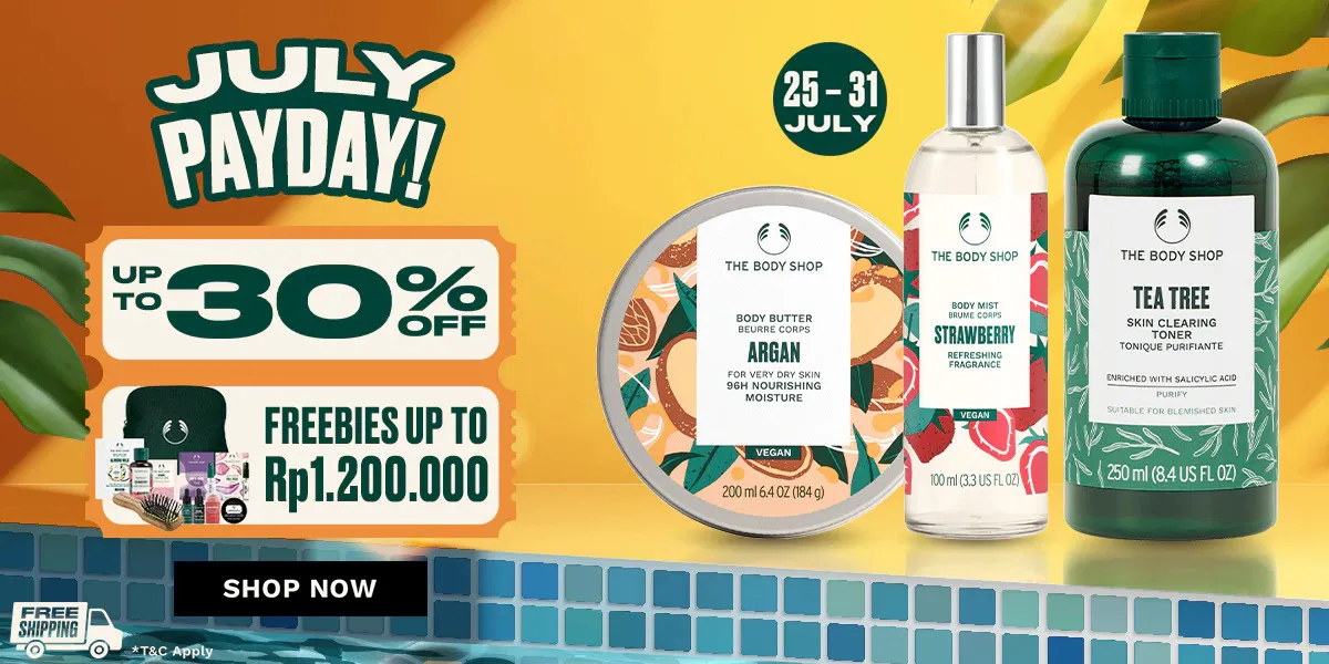 Promo The Body Shop July Payday 25-31 Juli 2025, Moisturizer-Lip Oil Diskon 30%