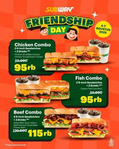 Promo Subway Friendship Day Agustus 2025