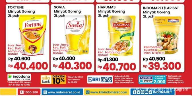 Promo Minyak Goreng Indomaret Januari 2025, Diskon Rp 5.000 dengan BRI Sampai Besok