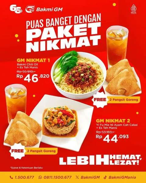 Promo Bakmi GM Paket Nikmat 1 dan 2